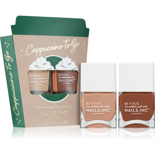 Nails Inc. Cappuccino To Go set lakov za nohte Slike