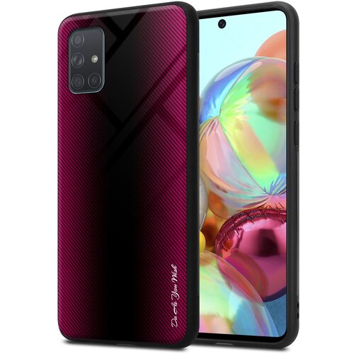Cadorabo Case, združljiv s Samsung - Stripe Optics v Crimson Pink - Za&scaron;čitni pokrov iz silikona TPU in hrbta iz kaljenega stekla, (20576665) Cene