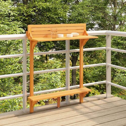 vidaXL Balkonski barski stol 90x37x122,5 cm masivno bagremovo drvo Cene