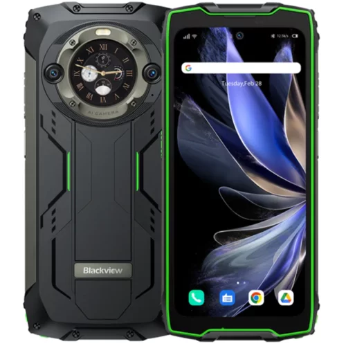 Blackview pametni robustni telefon BV9300 Pro 12GB+256GB z vgrajeno 100LM svetilko, zelen