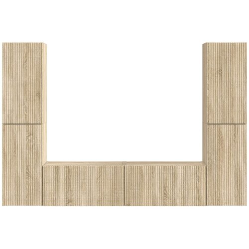  Set TV komoda 6 pcs Sonoma hrast Konstruirano drvo Slike
