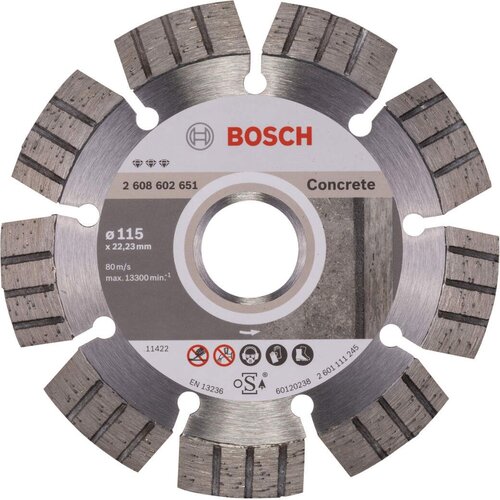 Bosch dijamantska rezna ploča za beton Best for Concrete 115 x 22,23 x 2,2 x 12 mm - 2608602651 Cene