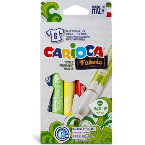 Carioca Fabric Maxi Felt Tip Pens - 6 kos. Cene