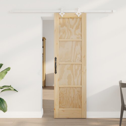 vidaXL drsna vrata s kompletom opreme 61x198.5 cm trden bor, notranja vrata 'ORKDAL'61x198.5 cm trden bor Cene