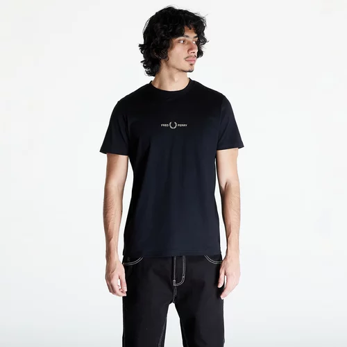 Fred Perry Pamučna majica Graphic Print T-Shirt za muškarce, boja: crna, s aplikacijom, M7786.102