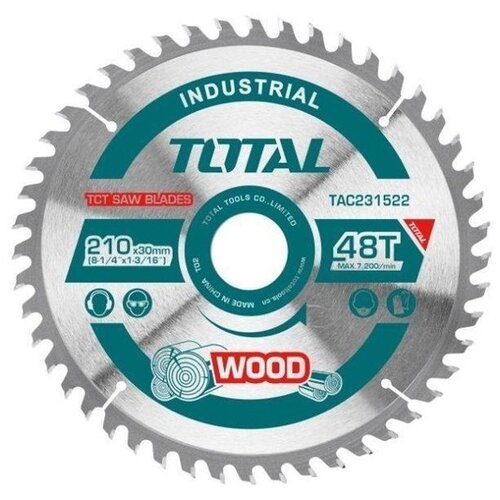Total rezni list za drvo 48 zuba 210x25,4mm Cene