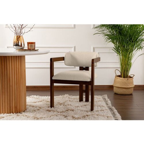 Hanah home stolica mistral - walnut, off white walnutwhite chair Cene