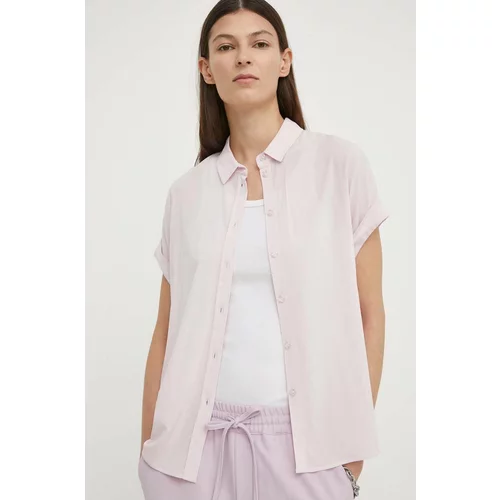 Samsoe Samsoe Košulja za žene, boja: ružičasta, regular, s klasičnim ovratnikom