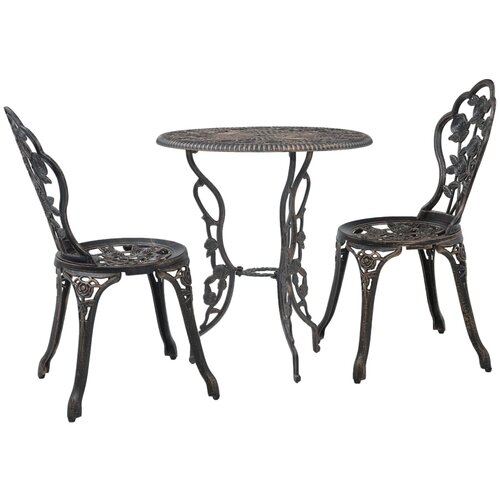 vidaXL Bistro garnitura 3-delna liti aluminij Cene