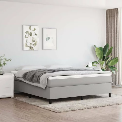  Box spring postelja z vzmetnico svetlo siva 160x200 cm žamet, (20726324)