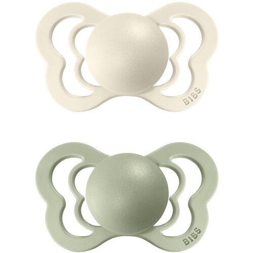 Bibs Couture Natural Rubber Size 2: 6+ months duda Ivory / Sage 2 kom Cene