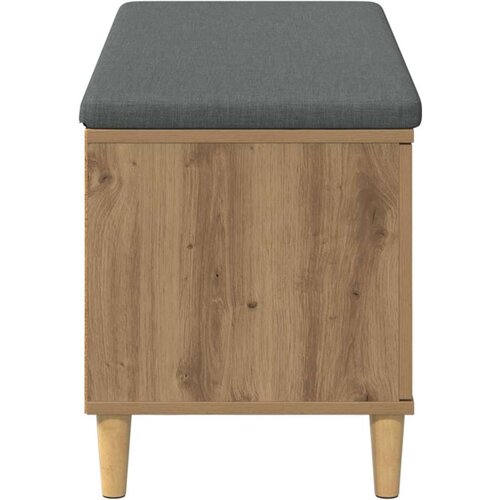  Klupa za hodnik s jastukom Umjetnički hrast 60 x 38 x 46 cm Slike