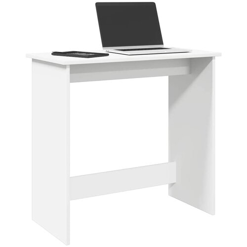 VidaXL Pisalna miza bela 80x40x75 cm iverna plo&amp;scaron;ča Slike