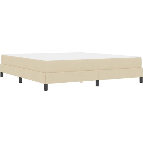  Krevet s opruga kutije Krema 180 x 200 cm tkanina Slike