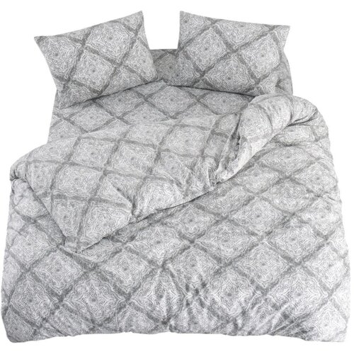 Mila Home Siva posteljina za bračni krevet/za produženi krevet s uključenom plahtom/4-dijelna 200x220 cm Geometric &amp;ndash; Slike