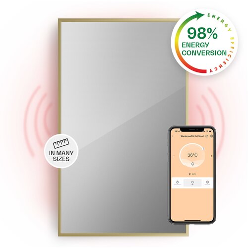 Klarstein La Palma 1000 smart ohrievač 2 v 1 Infračervený konvektor 120x60cm 1000W zrkadlová predná časť Cijene