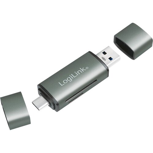 Logilink USB 3.2 Gen1 card reader, for SD and microSD card, aluminum case, CR0043 Cene