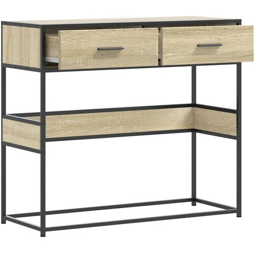  Konzolni stol boja hrasta sonome 90x35x80 cm konstruirano drvo Smeđa Slike