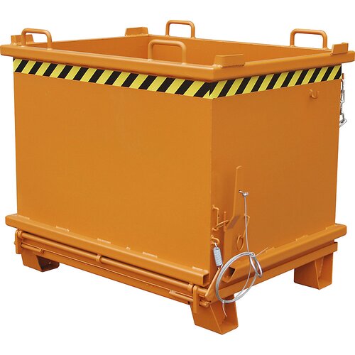 eurokraft pro Zabojnik s preklopnim dnom SB, prostornina 1 m³, nosilnost 2000 kg, rumeno oranžne barve Cene