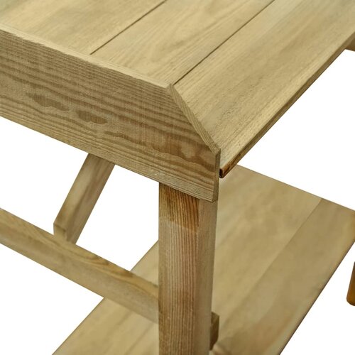  Vrtni stolić za sadnju od impregnirane borovine 75 x 40 x 90 cm Slike