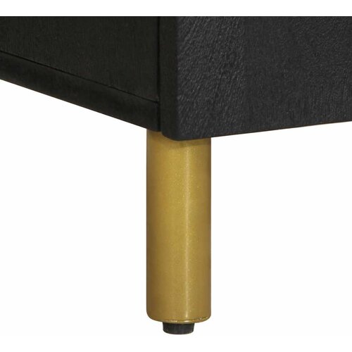  Komoda crna 60 x 33 x 75 cm konstruirano drvo Slike