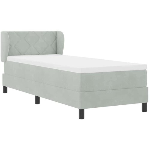 VidaXL Boxspring - Krevet s oprugama i madracem tamno sivi 80x200 cm bar&amp;scaron;un Slike