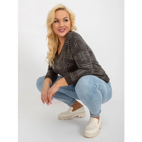 RELEVANCE Blouse-RV-BZ-8514.04P-dark khaki RELEVANCE Blouse-RV-BZ-8514.04P-dark khaki