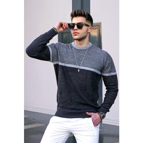 Madmext Sweater - Gray - Regular fit Cene