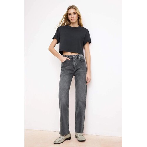 TRENDYOLMILLA ženske pantalone Twoss26Je00094, antracit-siva Cene