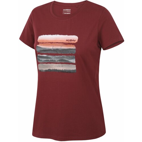 Husky Women's cotton T-shirt Tee Vane L burgundy Slike