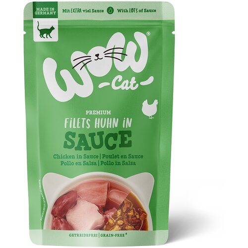 WOW Cat u umaku 8 x 85 g - Piletina Slike