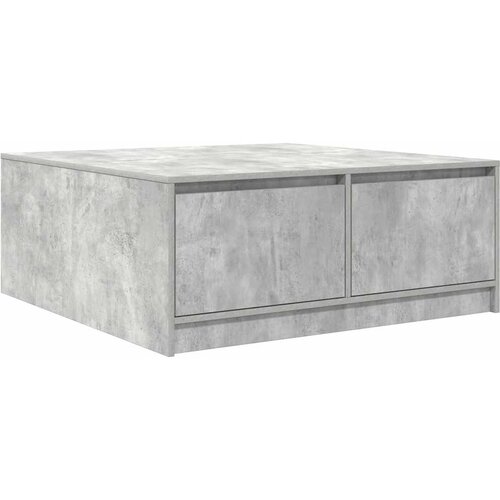  Stol za kavu s ladicama beton sivi 100x100x40 cm Slike