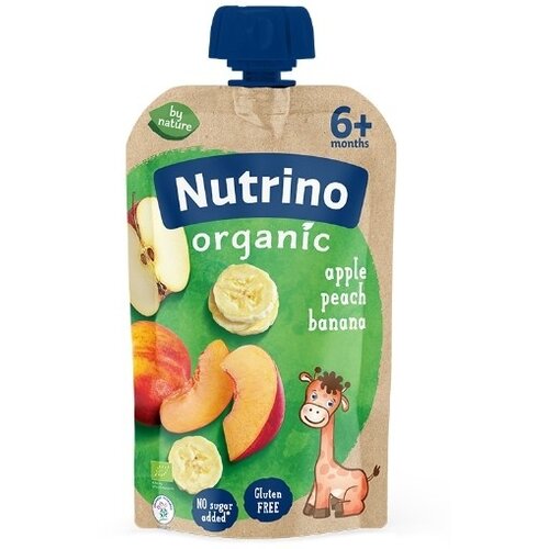 Nutrino organski pauč jabuka, breskva, banana 100g Cene