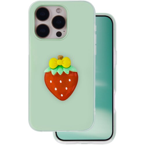 Onasi Tutti Frutti 2v1 silikonski ovitek za iPhone 15 Pro - zelen Cene