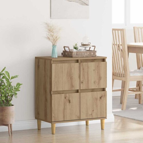 vidaXL Strani šal Umetni hrast 60 x 35 x 70 cm Konstruiran les Cene