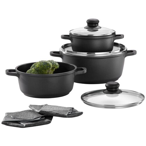 Homeware Profession. set posod turin aluminij, nerjaveče jeklo 3-delni Slike