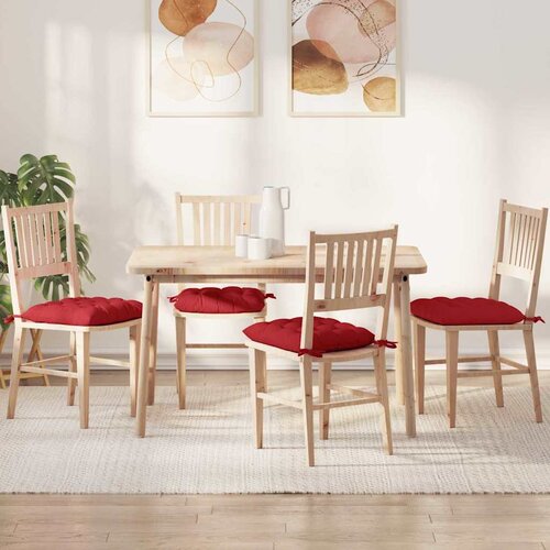  Jastučići za sjedenje 4 pcs Crvena 40 x 40 x 6 cm tkanina Cene