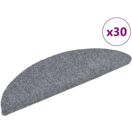 vidaXL Samoljepljivi otirači za stepenice 30 kom sivi 56 x 17 x 3 cm Cijene