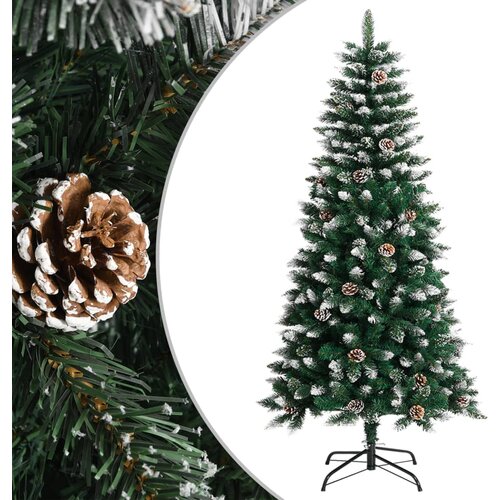 vidaXL Umetna novoletna jelka s stojalom zelena 120 cm PVC Cene