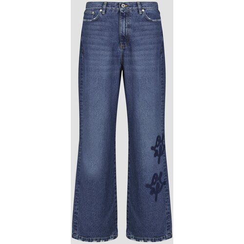 OLAF MONOGRAM DENIM PANT Plava Cijene