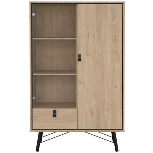 Tvilum Vitrina u dekoru hrasta u prirodnoj boji 102x162x40 cm Ry – Cijene