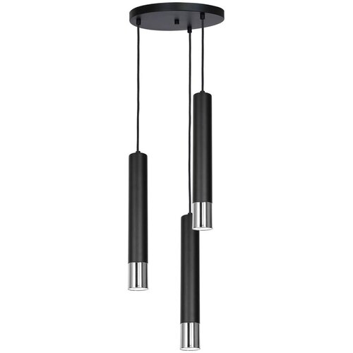  Luster na sajli NEST 3xGU10/8W/230V crna/sjajni hrom Cene