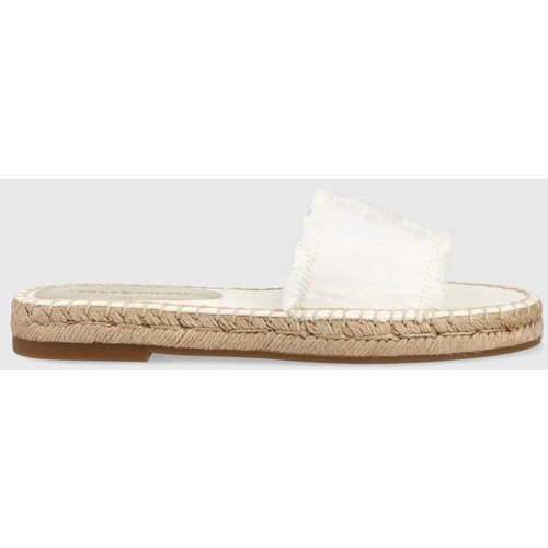 Tommy Hilfiger Natikači ECRU DENIM FLAT SANDAL ženski, bela barva, FW0FW07103 Slike