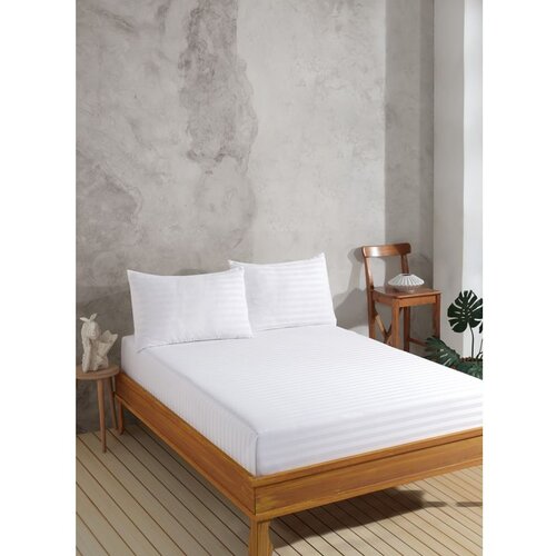 water yollu saten - white white single sheet set Cene
