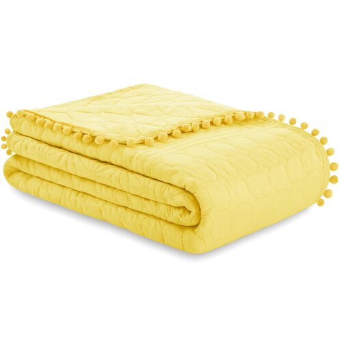 AmeliaHome Rumeno posteljno pregrinjalo Meadore, 170 x 270 cm Cene