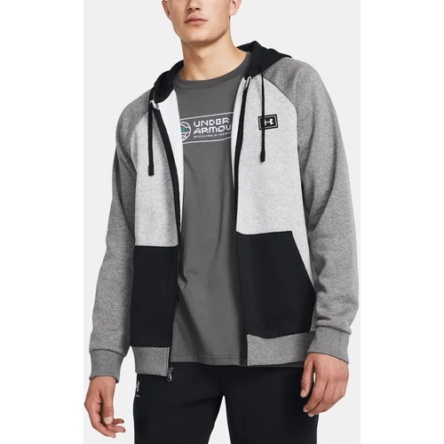 Under Armour Sweatshirt UA Rival Flc FZ Colorblock-GRY - Men