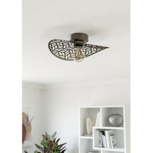 Lesnina XXXL Eglo 44123 - Plafonsko svetlo SWABY 1xE27/60W/230V, prečnik 40 cm, u bronzanoj boji Slike