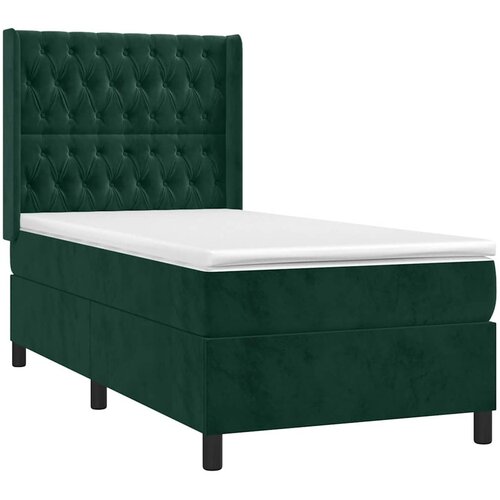Box spring krevet s madracem tamnozeleni 100x200 cm bar&amp;scaron;unasti Slike