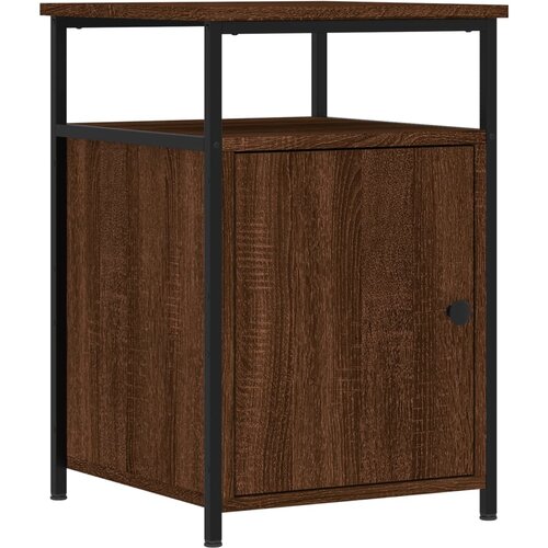 Maison Chic Nočna omarica - Nočna miza rjavi hrast 40x42x60 cm inženirski les, (21690048) Cene
