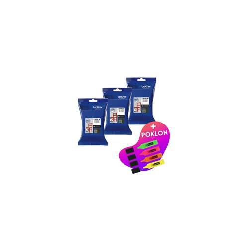 Brother Komplet tinta LC3619XLBK (crna), original, 3 komada + GRATIS POKLON Cijene